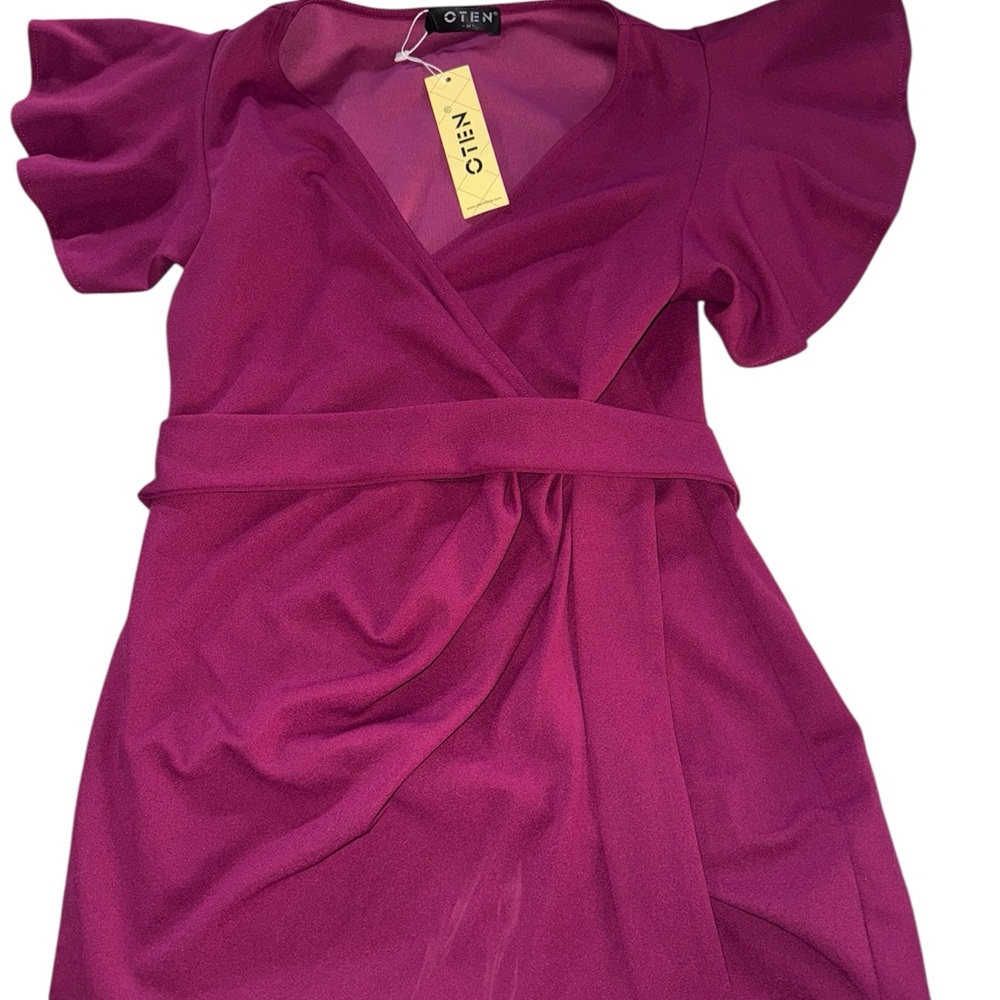 OTEN Women's Pink Wrap Dress